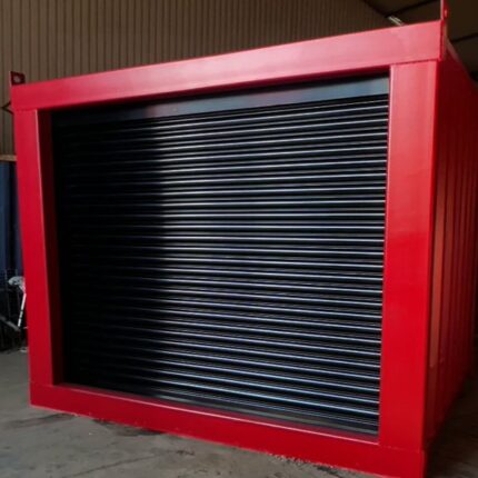 6ft Bespoke Roller Shuttered Shipping Container | Secure Motorized Coiling Door