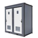 Dual Portable Toilet And Bathroom (Mobile Restroom w Sink 110V) - M-W Containers